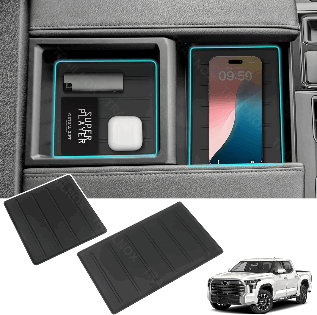 Tundra – Center Console Tray Liner, Protective Pad, Console Organizer for Toyota