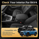 RAV4 Compatible Center Console Organizer for Toyota
