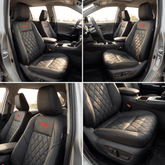 RAV4 Premium Waterproof Seat Covers – Black with Red TRD Logo Interior Protection for Toyota