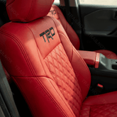 RAV4 Premium Red Waterproof Seat Covers – with Black TRD Logo Interior Protection for Toyota