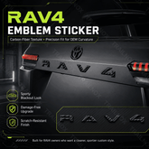 RAV4 Tailgate Letter Emblem Rear Door Decorative Accessories Exterior for Toyota