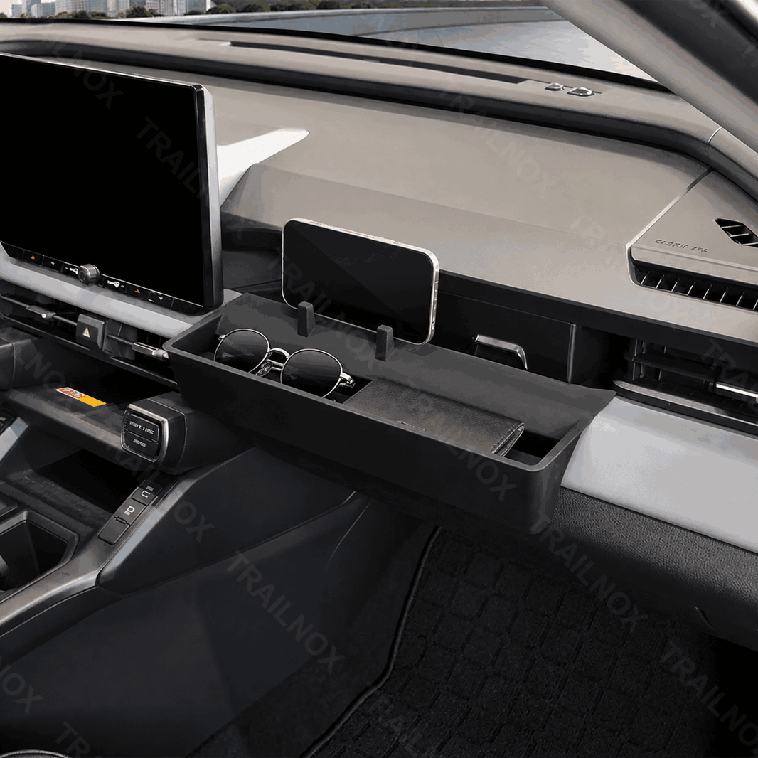 RAV4 Silicone Passenger Tray with Pocket & ABS Drawer for Left-Hand Drive Toyota