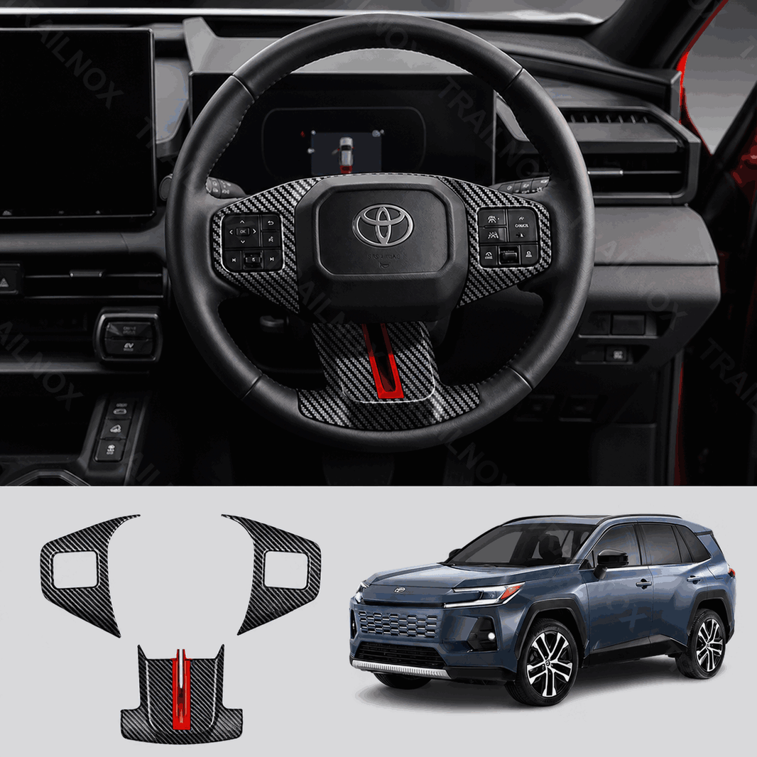 RAV4 Steering Wheel Trim Button Frame – Two-Tone Color for Toyota