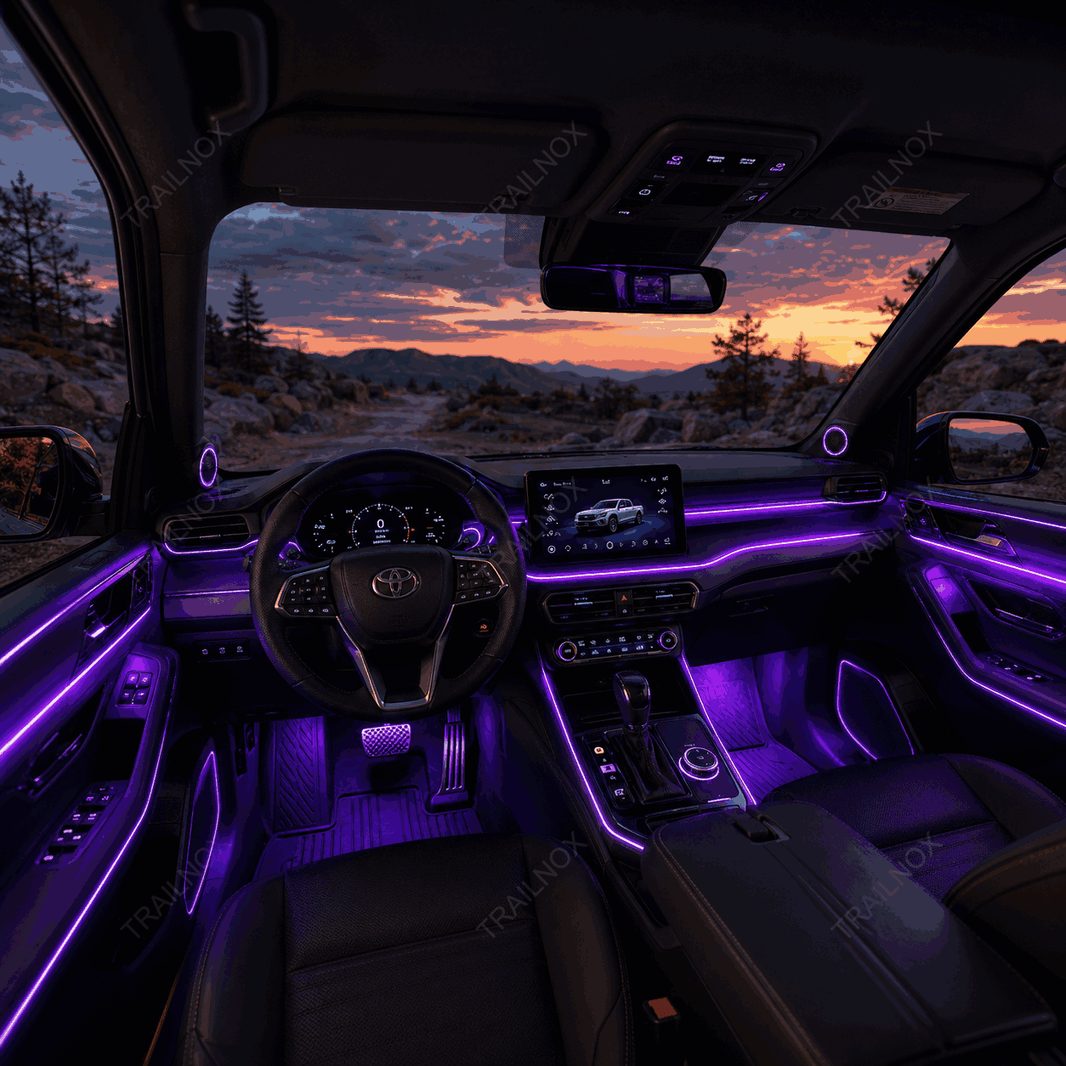 Tacoma RGB Ambient Lighting Kit Dynamic Interior LED Light Strips App Control & Music Sync For Toyota