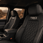 Tacoma 2024+ Black TRD Diamond Quilted Seat Covers For Toyota