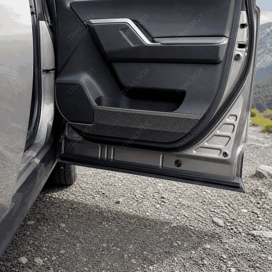 RAV4 Front Door Kick Protector ABS Carbon Fiber Texture Door Panel For Toyota