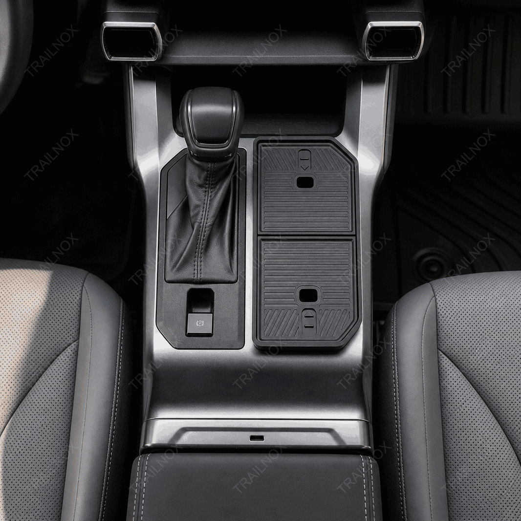 RAV4 center console cup platform with privacy cover for Toyota
