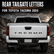 Tacoma tailgate letter stickers for Toyota