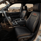 Tundra 2022+ Black Embossed Seat Covers TRD Letter Style Seat Protectors for Toyota