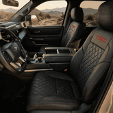 Tundra 2022+ Black Embossed Seat Covers TRD Letter Style Seat Protectors for Toyota