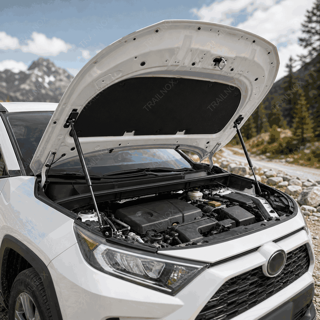 RAV4 2019 Hood Hydraulic Lift Supports – Bumper Flip-Up Design for Toyota