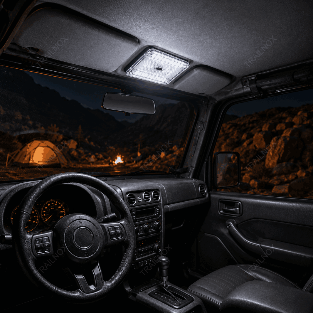 LED Interior Roof Light – Universal Car Dome Lamp with Switch, Van/SUV Interior Reading Light, Trunk/Cargo Light For Toyota