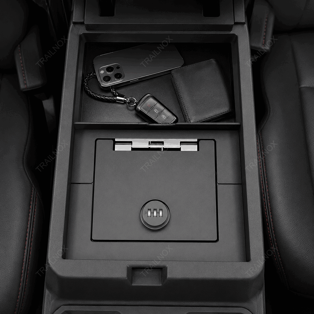 4Runner Center Console Safe Lock Box Armrest Security Storage Safe for Toyota
