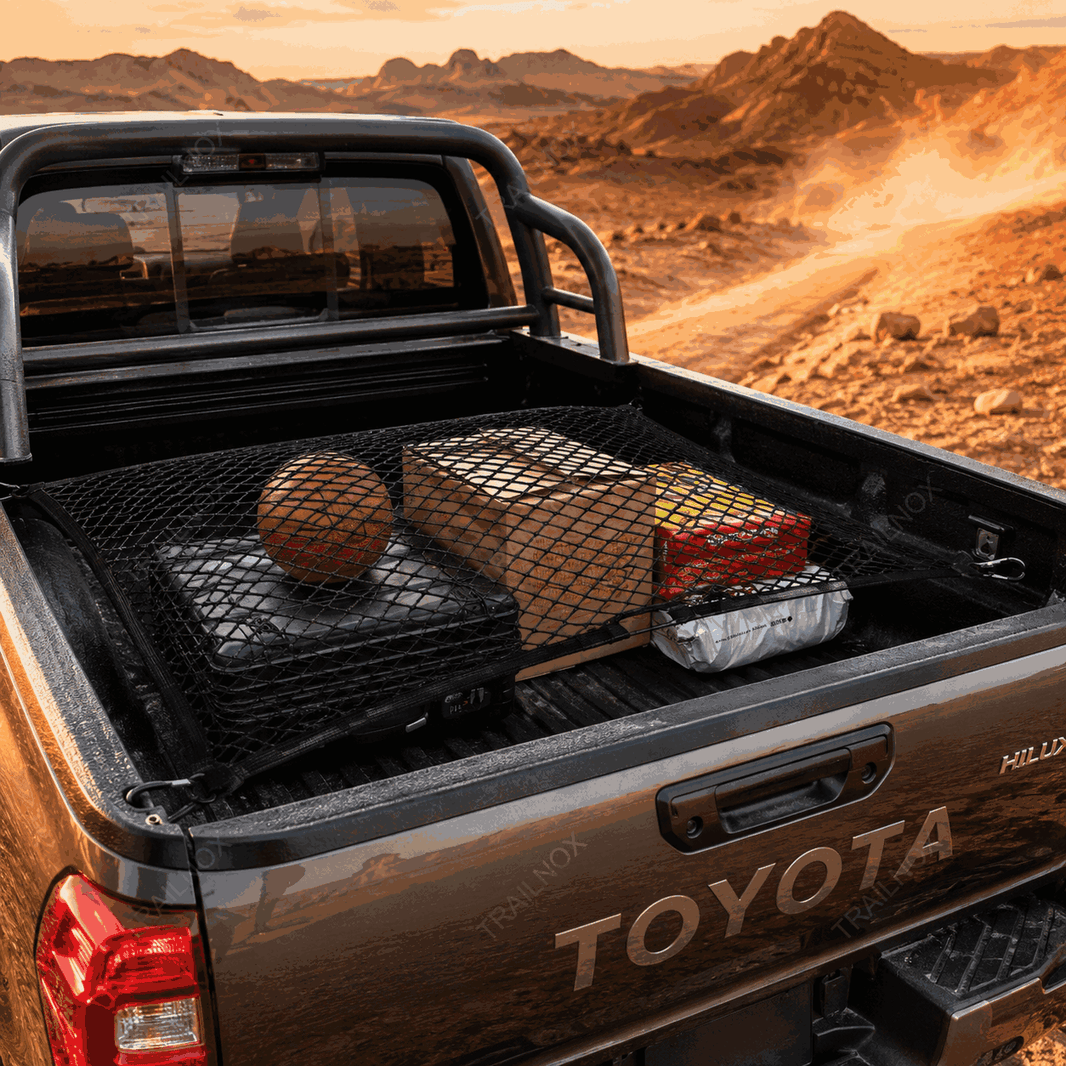 Pickup Truck Bed Cargo Net / Rear Trunk Luggage Organizer Net For Toyota
