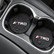 TRD Style Car Cup Holder Coasters 2PCS, Silicone Anti-Slip Cup Mats & Door Pocket Storage Liners