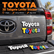 Toyota 3D Rear Emblem Badge, Mario Style Toyota Lettering, 3M Adhesive Trunk Tailgate Decal