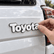 Toyota 3D Rear Emblem Badge, Mario Style Toyota Lettering, 3M Adhesive Trunk Tailgate Decal