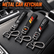 Car Keychain Metal Key Ring, Leather Key Holder, Car Key Fob Accessory for Toyota