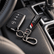 Car Keychain Metal Key Ring, Leather Key Holder, Car Key Fob Accessory for Toyota