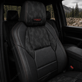 Tacoma Seat Covers Black Camouflage Seat Protector with TRD Style Silicone Badgefor Toyota